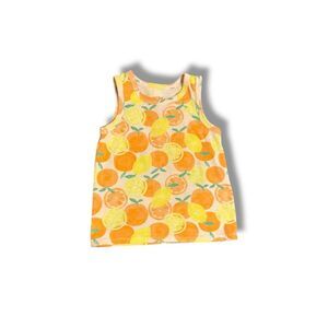 Cat & Jack Citrus Print Orange and Yellow Tank Top